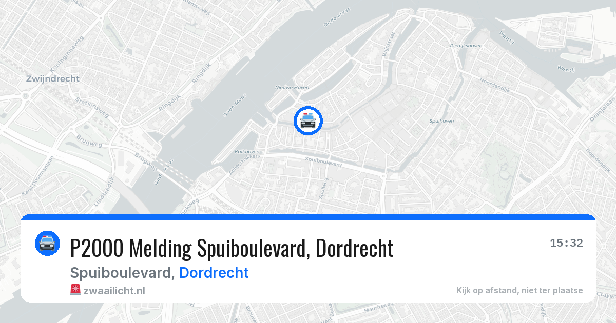 P2000 Melding Spuiboulevard, Dordrecht — 9 jul 2026