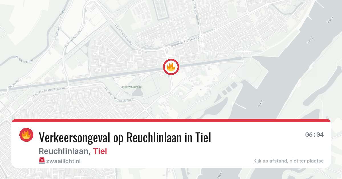 Verkeersongeval op Reuchlinlaan in Tiel — 12 jun 2026