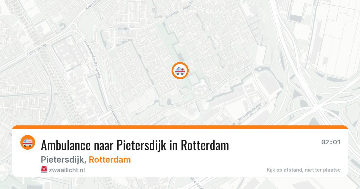 Ambulance naar Pietersdijk in Rotterdam — 25 mrt 2026