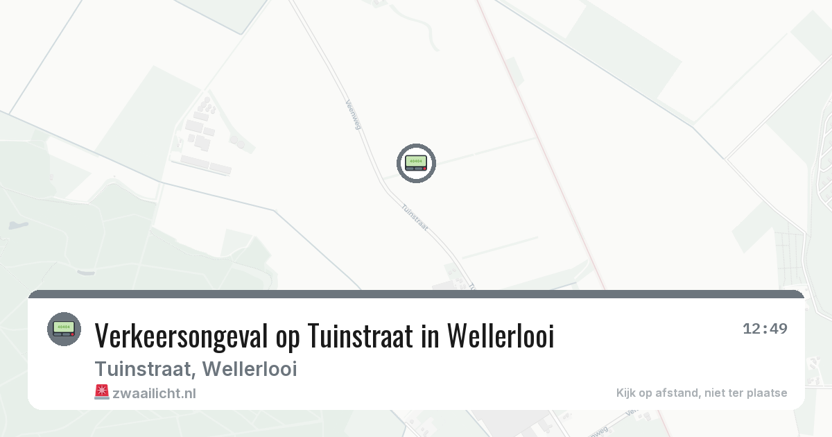 Verkeersongeval op Tuinstraat in Wellerlooi — 26 mei 2026