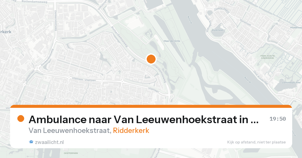 Ambulance naar Van Leeuwenhoekstraat in Ridderkerk — 25 aug 2026