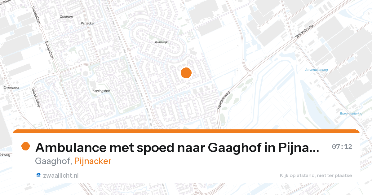 Ambulance met spoed naar Gaaghof in Pijnacker — 9 mrt 2026
