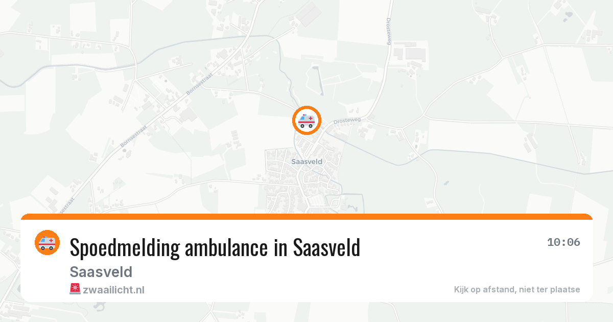 Spoedmelding ambulance in Saasveld — 8 mrt 2026