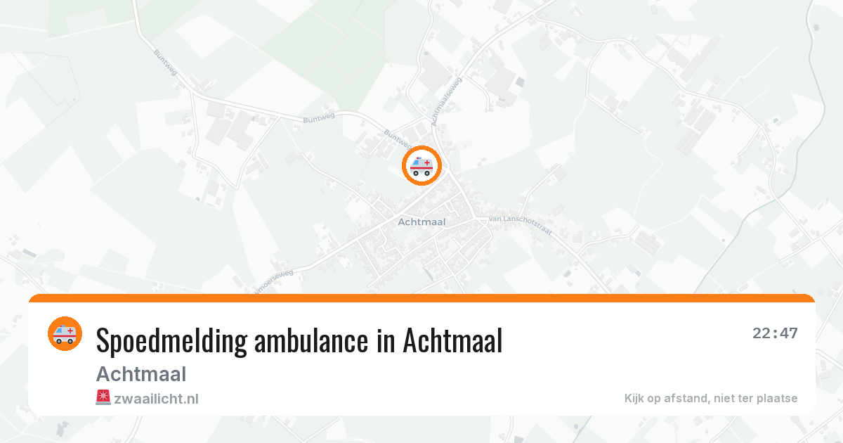 Spoedmelding ambulance in Achtmaal — 23 mei 2026