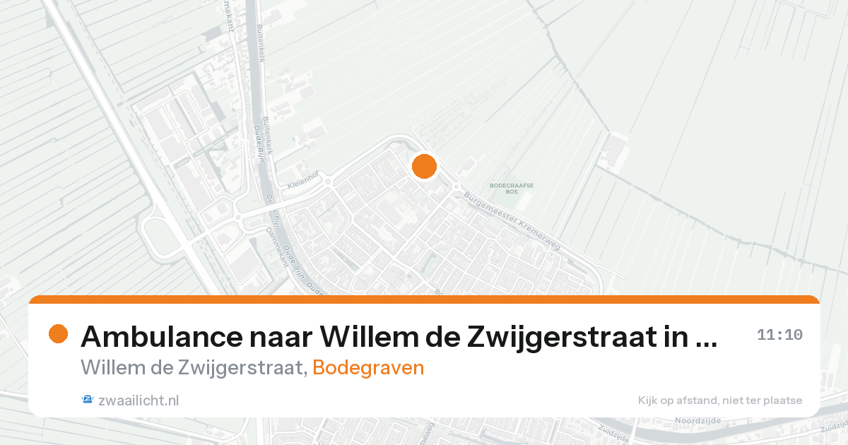 Ambulance naar Willem de Zwijgerstraat in Bodegraven — 24 aug 2026