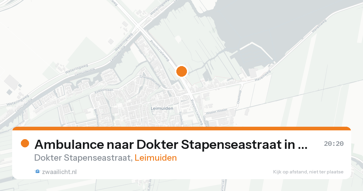 Ambulance naar Dokter Stapenseastraat in Leimuiden — 13 aug 2026