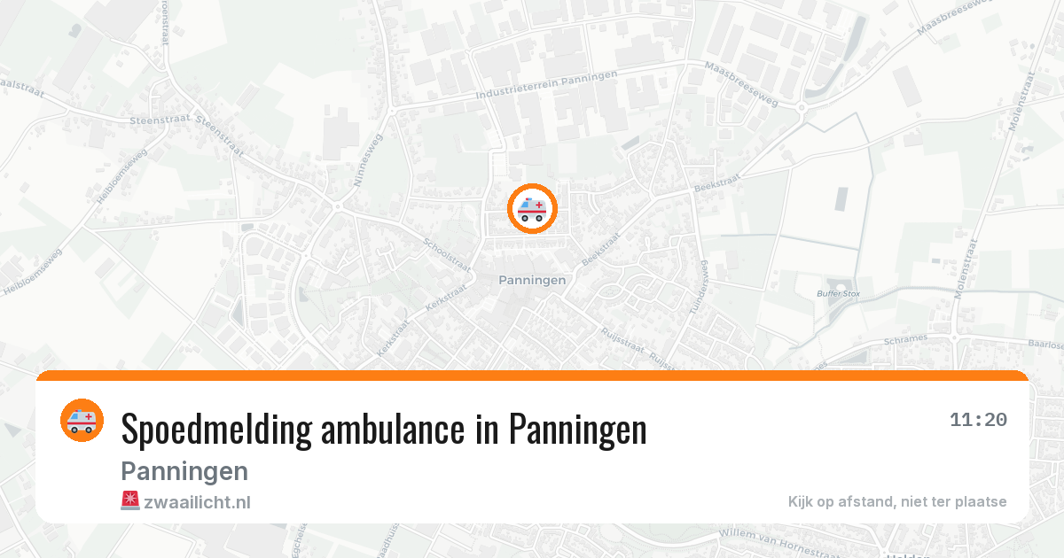 Spoedmelding ambulance in Panningen — 4 jul 2026