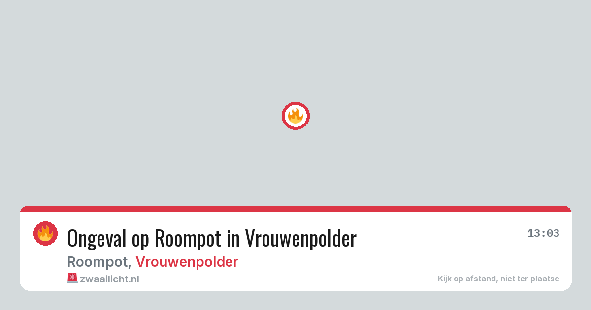 Ongeval op Roompot in Vrouwenpolder — 5 aug 2026