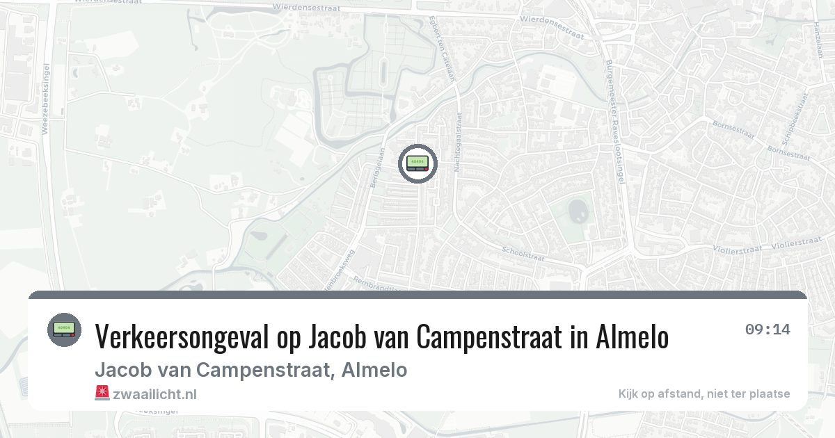 Verkeersongeval op Jacob van Campenstraat in Almelo — 9 jun 2026
