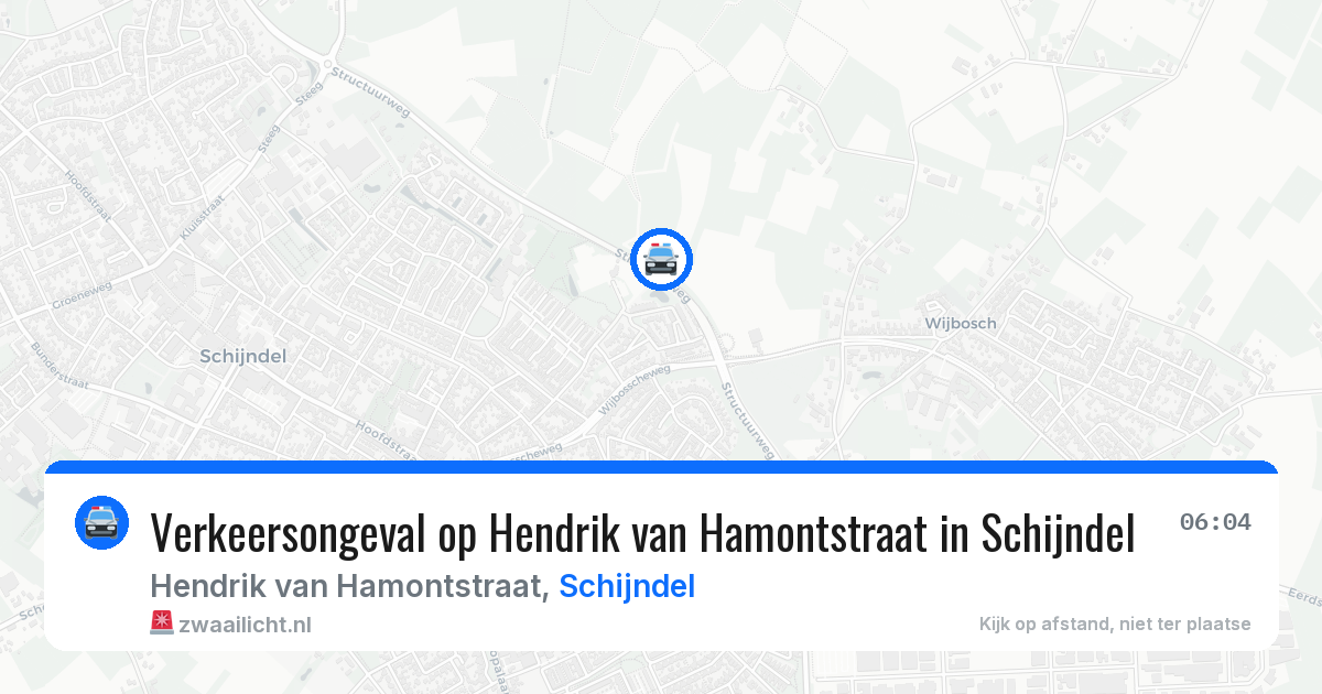 Verkeersongeval op Hendrik van Hamontstraat in Schijndel — 14 jul 2026