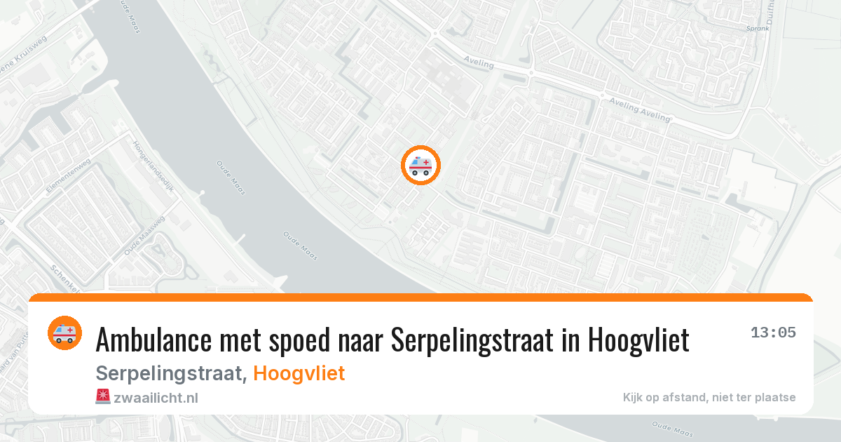 Ambulance met spoed naar Serpelingstraat in Hoogvliet — 29 jul 2026