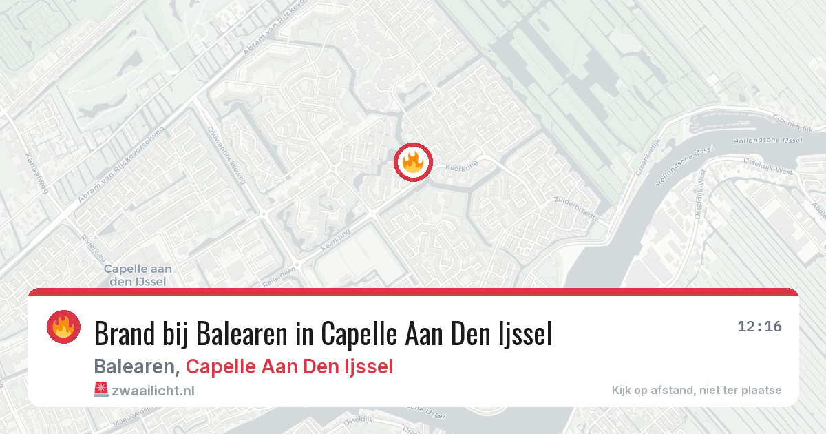 Brand bij Balearen in Capelle Aan Den Ijssel — 25 jun 2026