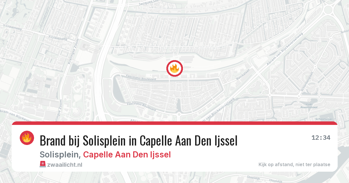 Brand bij Solisplein in Capelle Aan Den Ijssel — 28 jul 2026