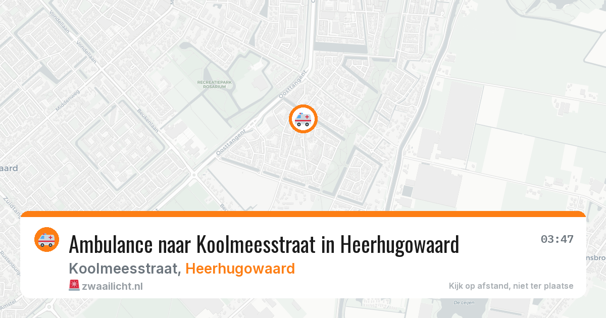 Ambulance naar Koolmeesstraat in Heerhugowaard — 11 jun 2026
