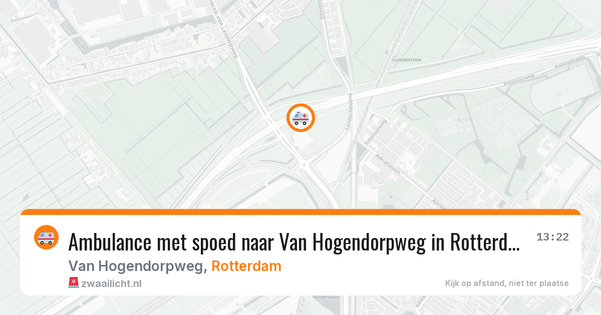 Ambulance met spoed naar Van Hogendorpweg in Rotterdam — 1 mei 2026
