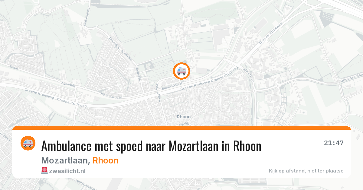 Ambulance met spoed naar Mozartlaan in Rhoon — 25 mrt 2026