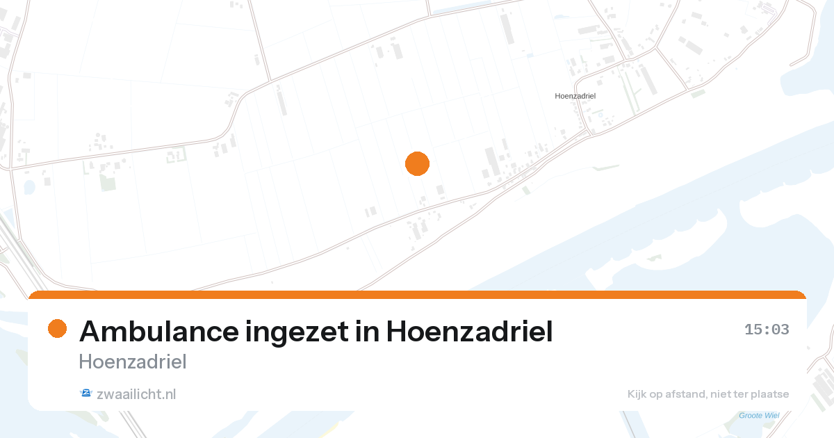 Ambulance ingezet in Hoenzadriel — 17 aug 2026
