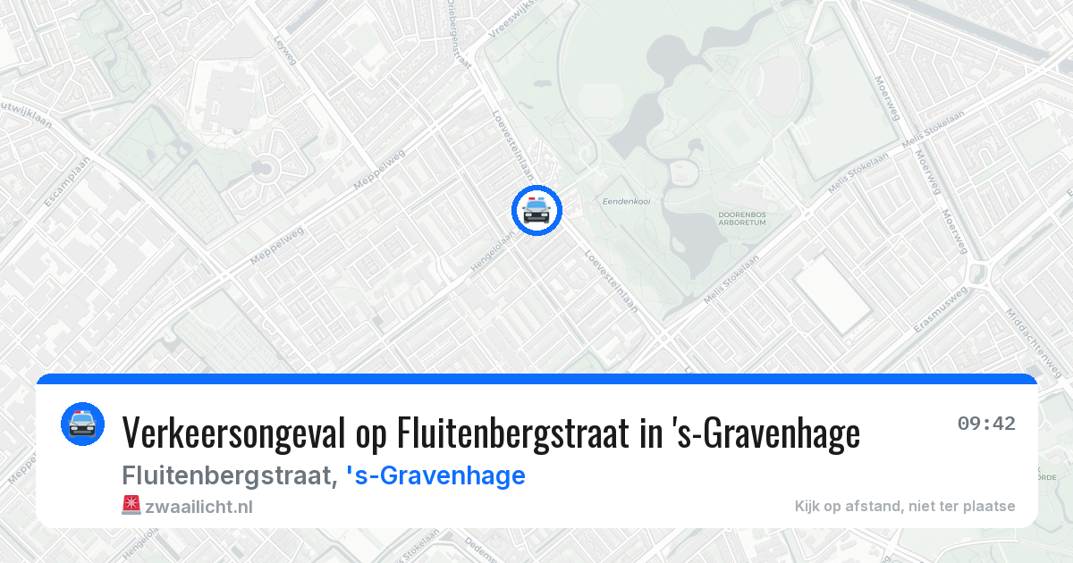 Verkeersongeval op Fluitenbergstraat in 's-Gravenhage — 7 apr 2026