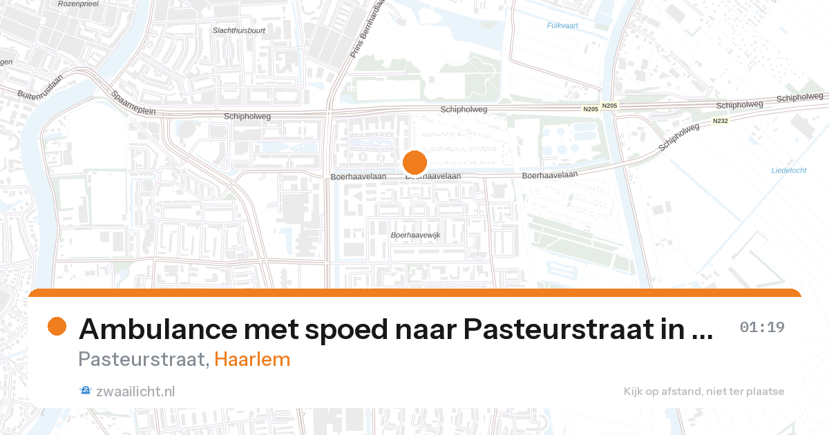 Ambulance met spoed naar Pasteurstraat in Haarlem — 10 jun 2026