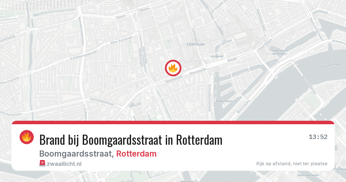 Brand bij Boomgaardsstraat in Rotterdam — 26 apr 2026