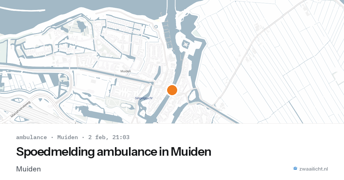 Spoedmelding ambulance in Muiden — 2 feb 2026