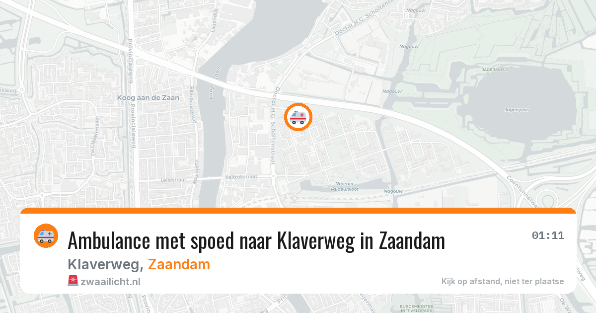 Ambulance met spoed naar Klaverweg in Zaandam — 28 jan 2026