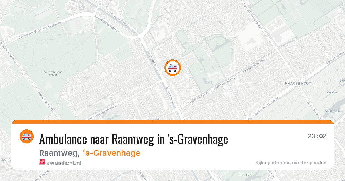Ambulance naar Raamweg in 's-Gravenhage — 21 mrt 2026