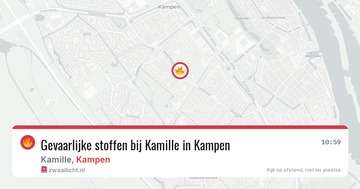 Gevaarlijke stoffen bij Kamille in Kampen — 23 mei 2026