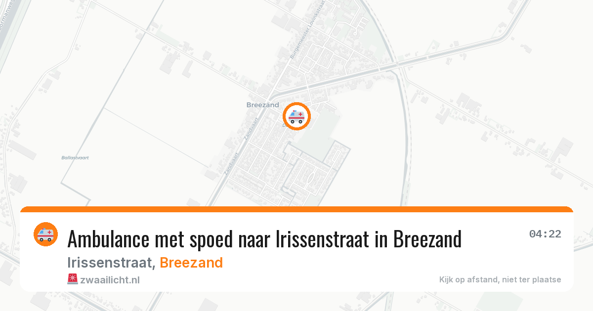 Ambulance met spoed naar Irissenstraat in Breezand — 7 jun 2026