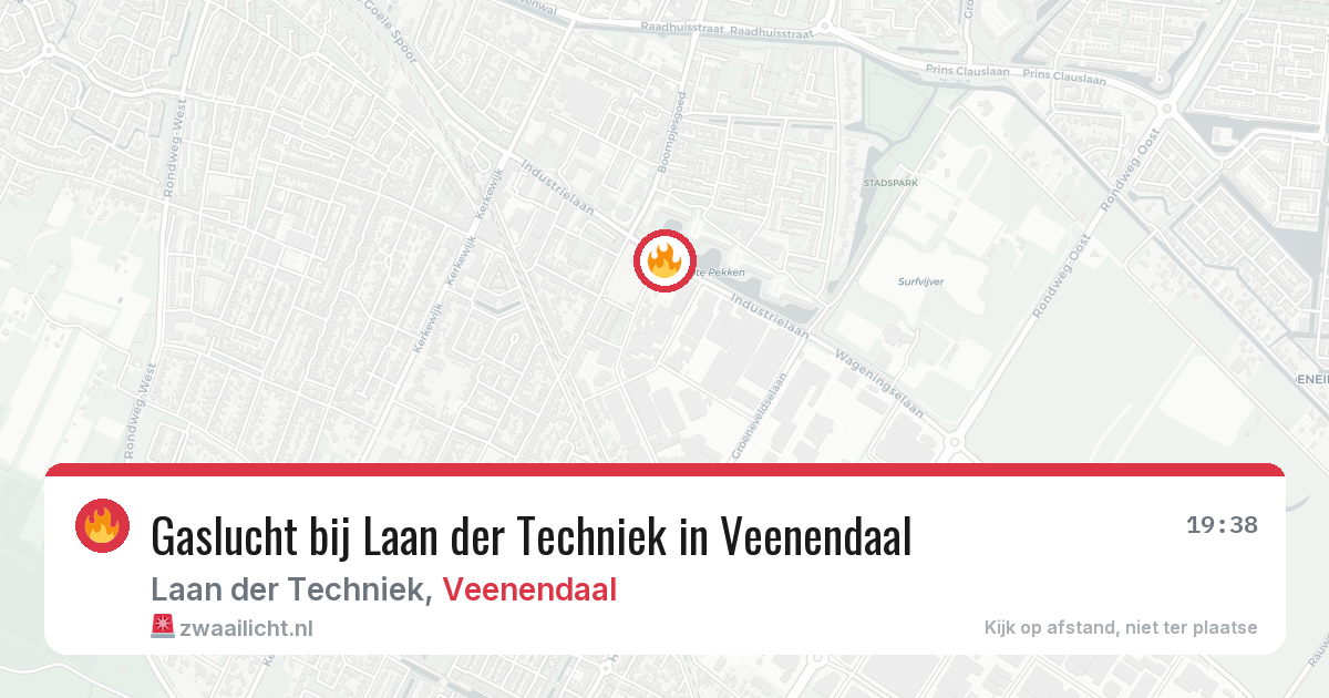 Gaslucht bij Laan der Techniek in Veenendaal — 17 jul 2026