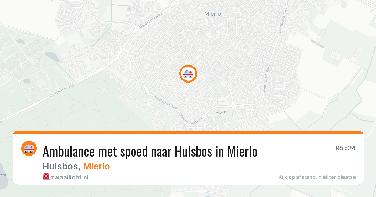Ambulance met spoed naar Hulsbos in Mierlo — 25 apr 2026