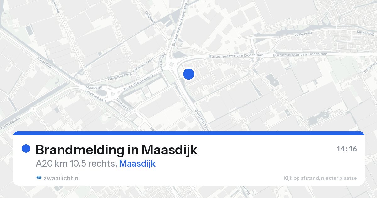 Brandmelding in Maasdijk — 17 aug 2026