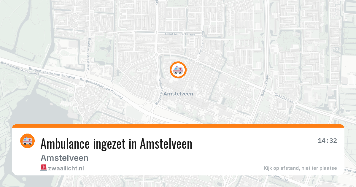 Ambulance ingezet in Amstelveen — 6 apr 2026