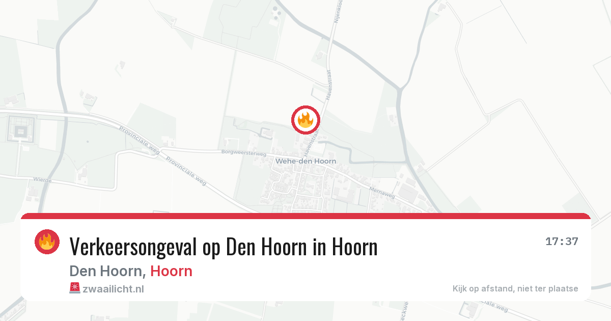 Verkeersongeval op Den Hoorn in Hoorn — 24 mrt 2026