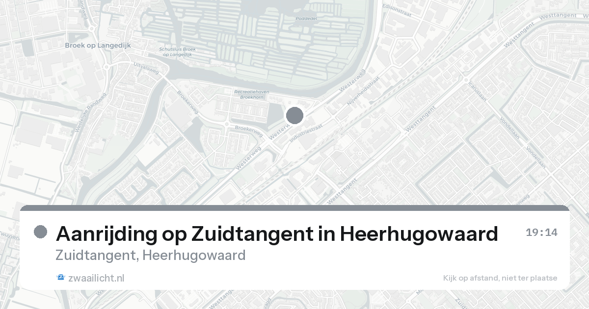 Aanrijding op Zuidtangent in Heerhugowaard — 30 jan 2026