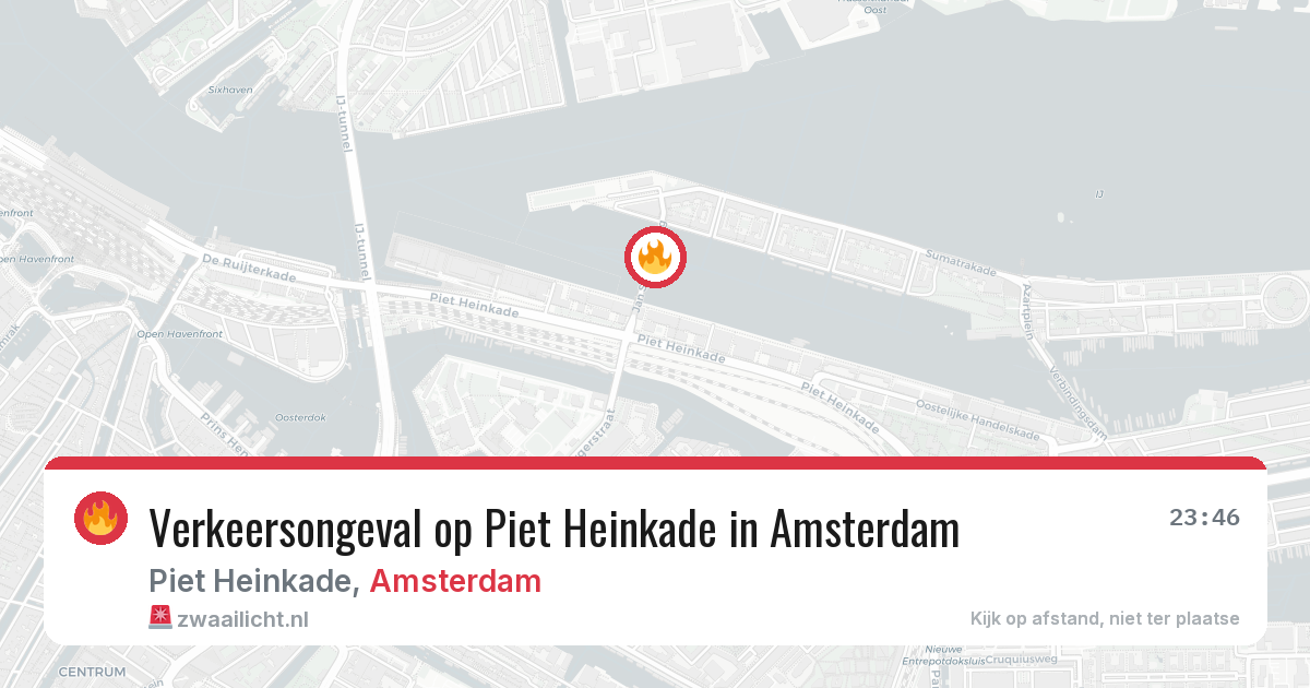 Verkeersongeval op Piet Heinkade in Amsterdam — 11 aug 2026