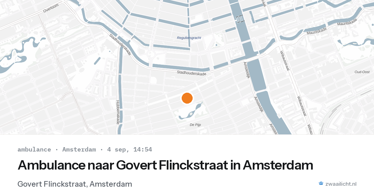 Ambulance naar Govert Flinckstraat in Amsterdam — 4 sep 2026