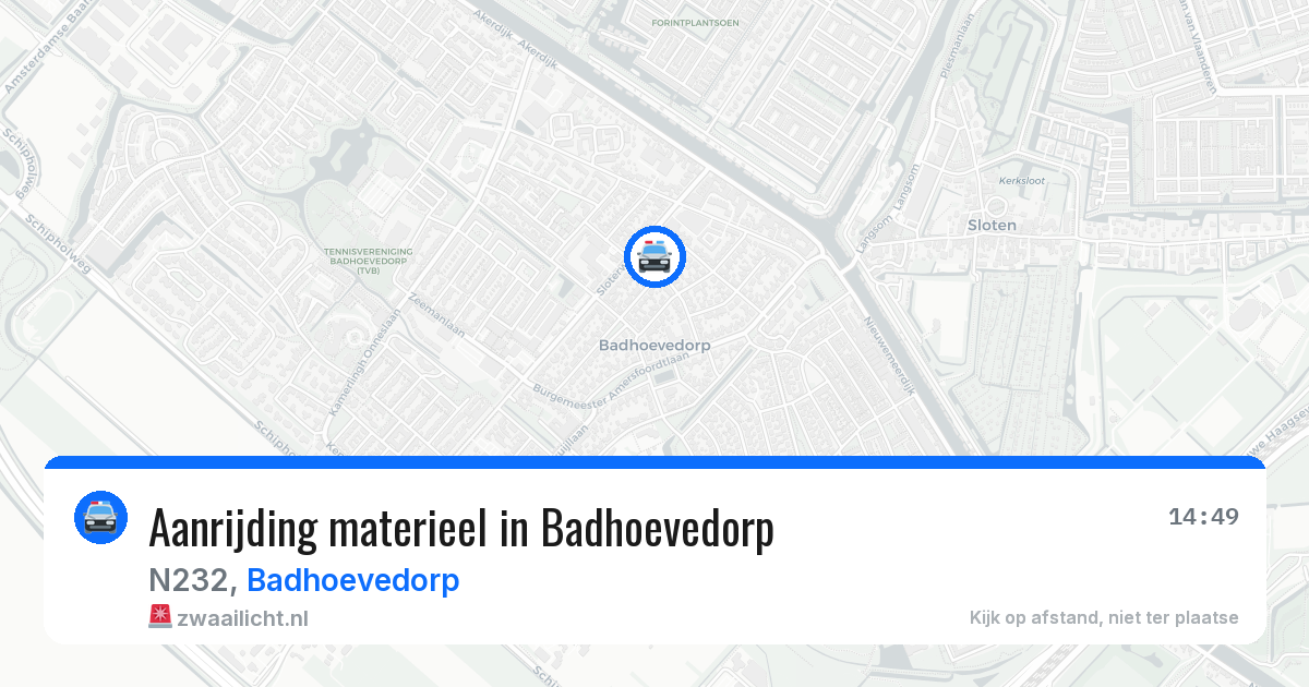 Aanrijding materieel in Badhoevedorp — 28 mei 2026