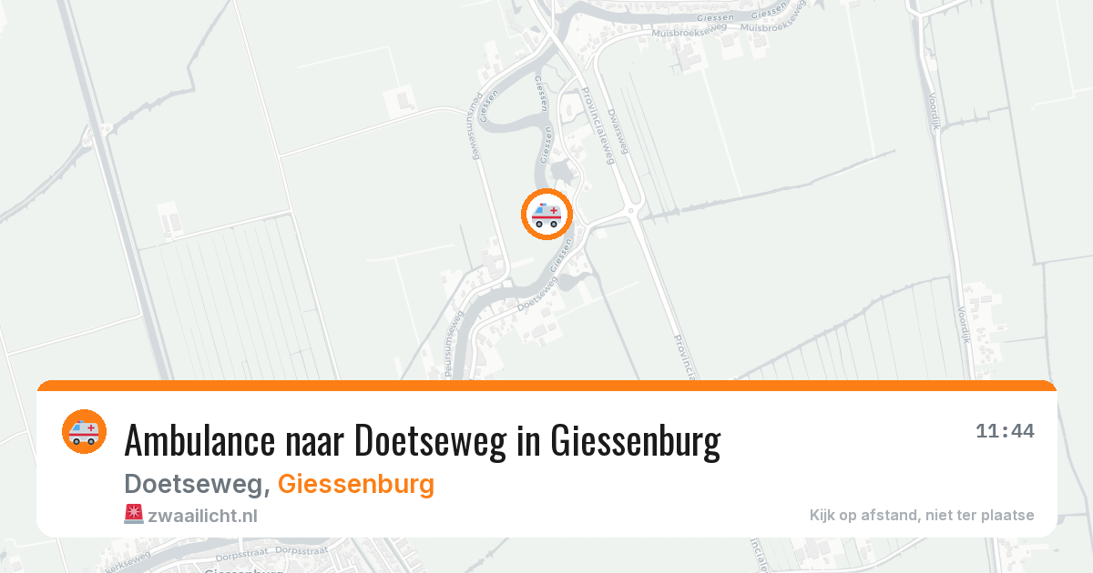 Ambulance naar Doetseweg in Giessenburg — 11 jun 2026