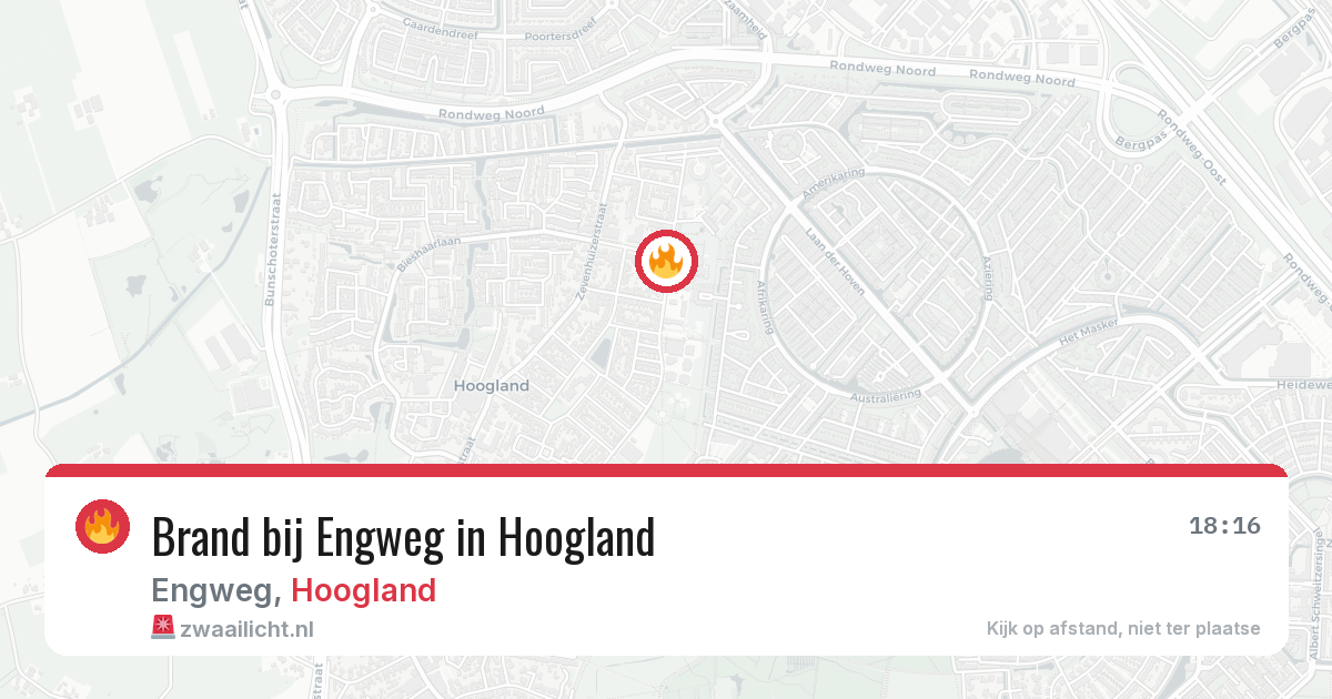 Brand bij Engweg in Hoogland — 4 jul 2026