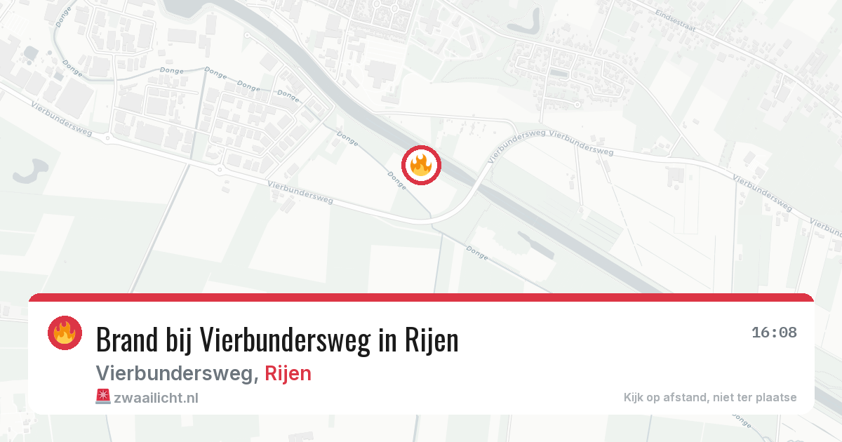 Brand bij Vierbundersweg in Rijen — 12 jul 2026