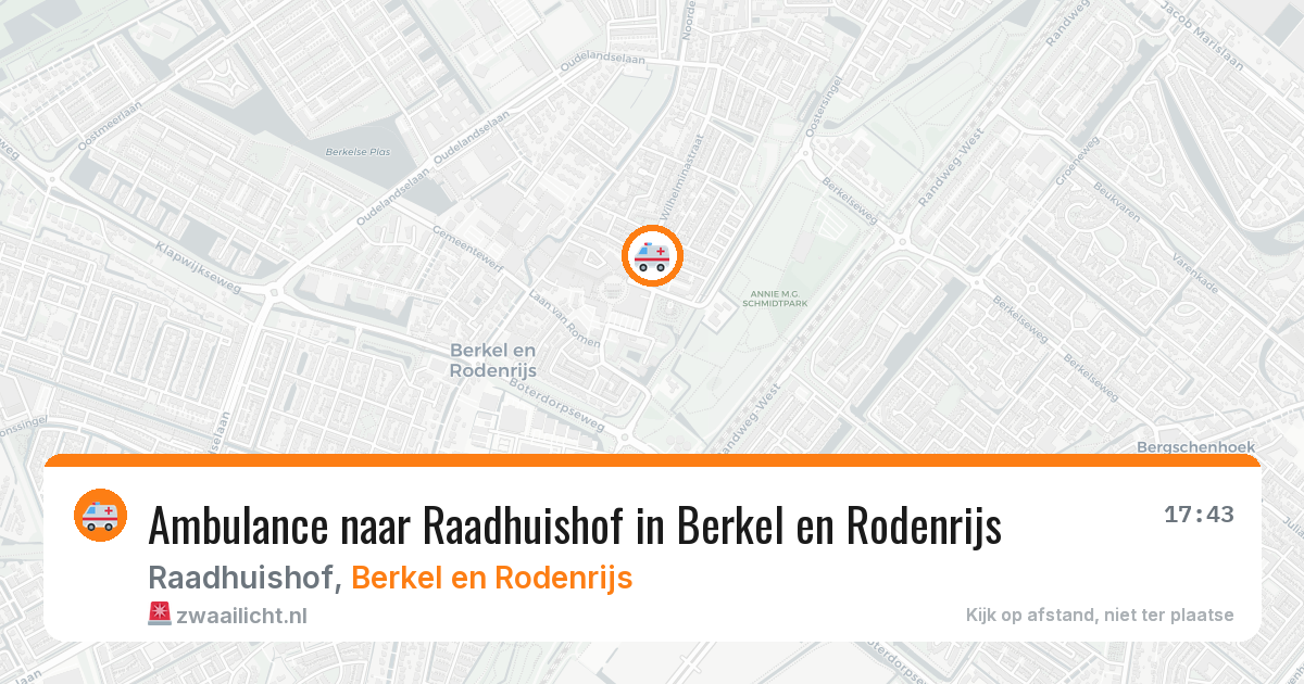 Ambulance naar Raadhuishof in Berkel en Rodenrijs — 20 jun 2026