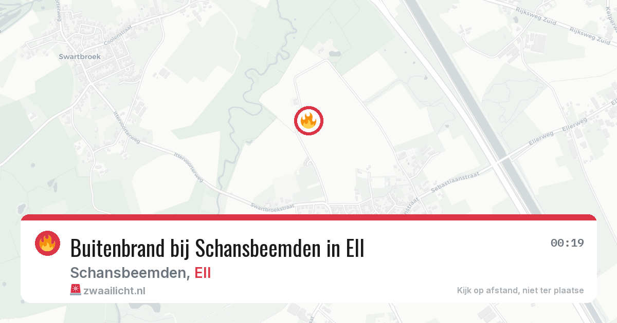 Buitenbrand bij Schansbeemden in Ell — 2 aug 2026