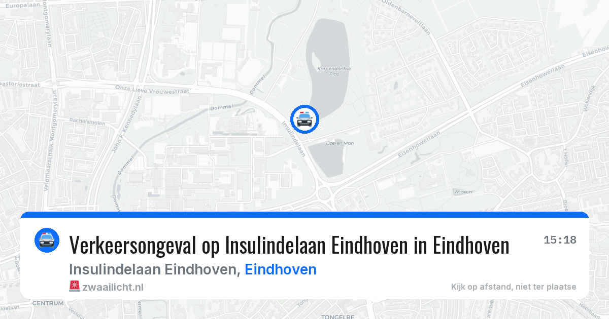 Verkeersongeval op Insulindelaan Eindhoven in Eindhoven — 24 jun 2026
