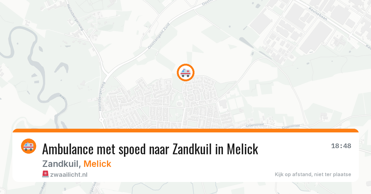 Ambulance met spoed naar Zandkuil in Melick — 21 jun 2026