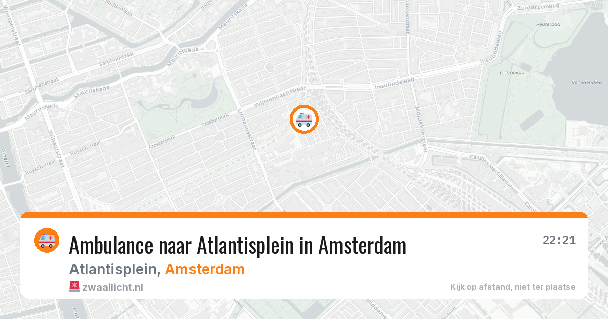 Ambulance naar Atlantisplein in Amsterdam — 20 mrt 2026