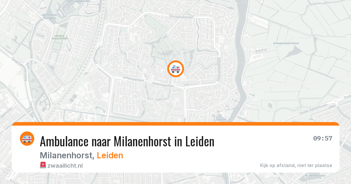 Ambulance naar Milanenhorst in Leiden — 23 jun 2026