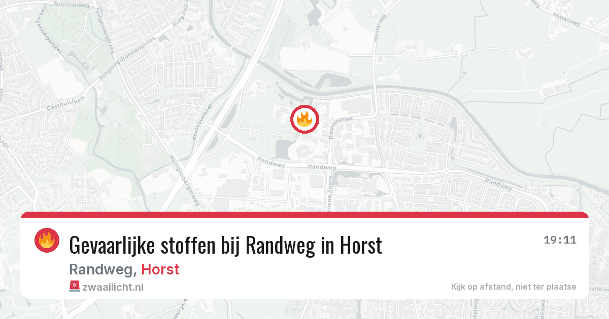 Gevaarlijke stoffen bij Randweg in Horst — 10 apr 2026