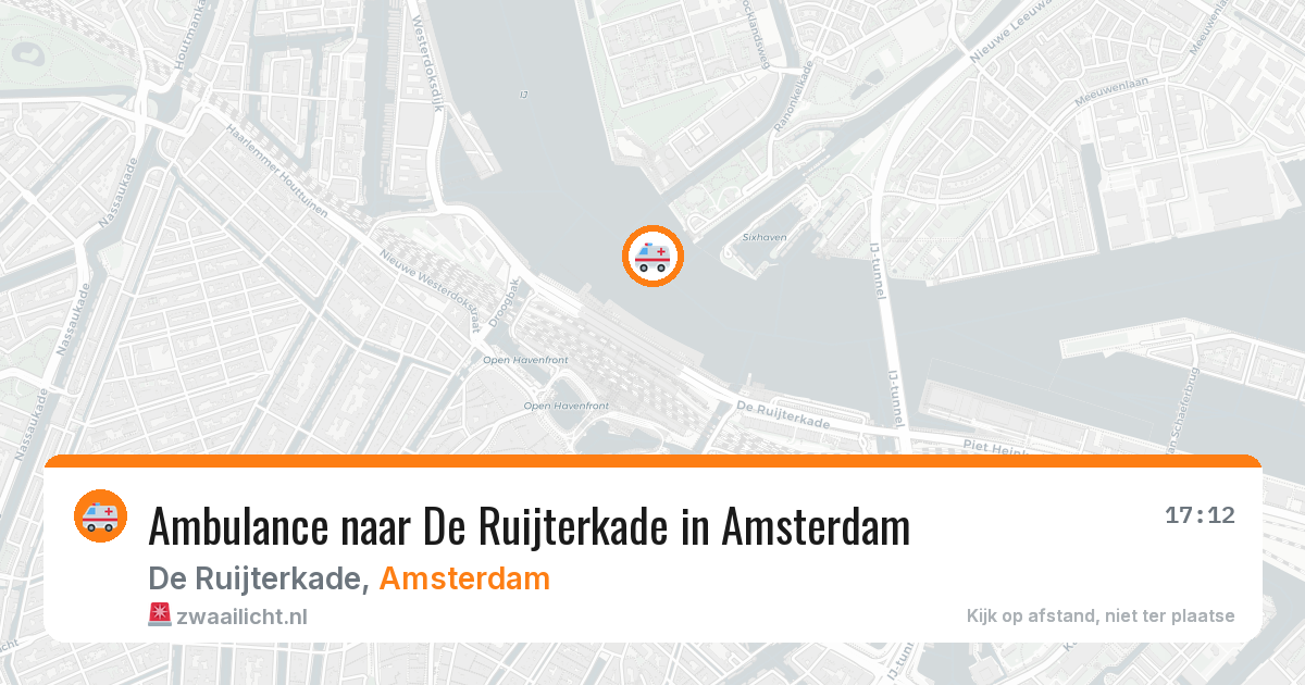 Ambulance naar De Ruijterkade in Amsterdam — 14 aug 2026