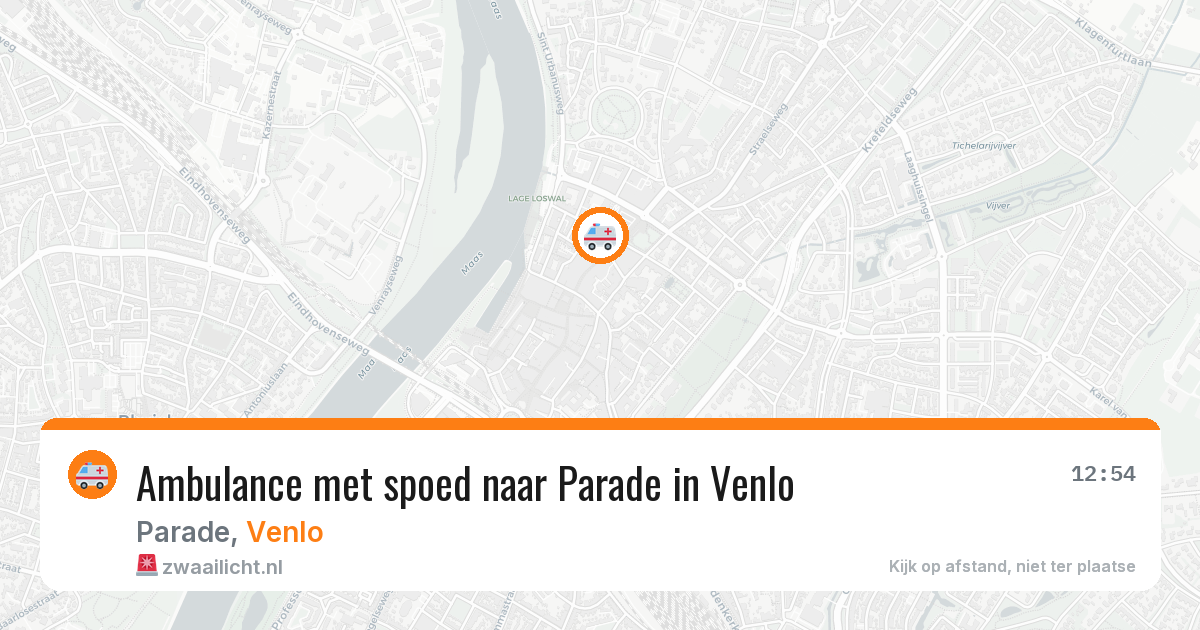 Ambulance met spoed naar Parade in Venlo — 29 mrt 2026